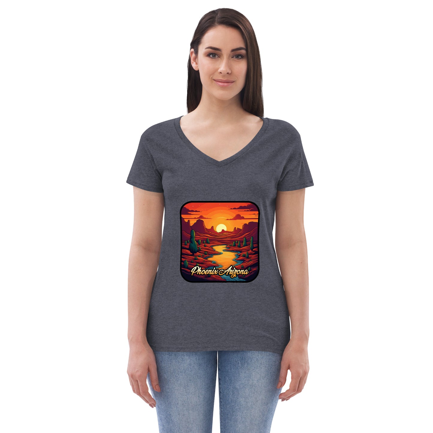 Phoenix Arizona Souvenir  Women’s recycled v-neck t-shirt