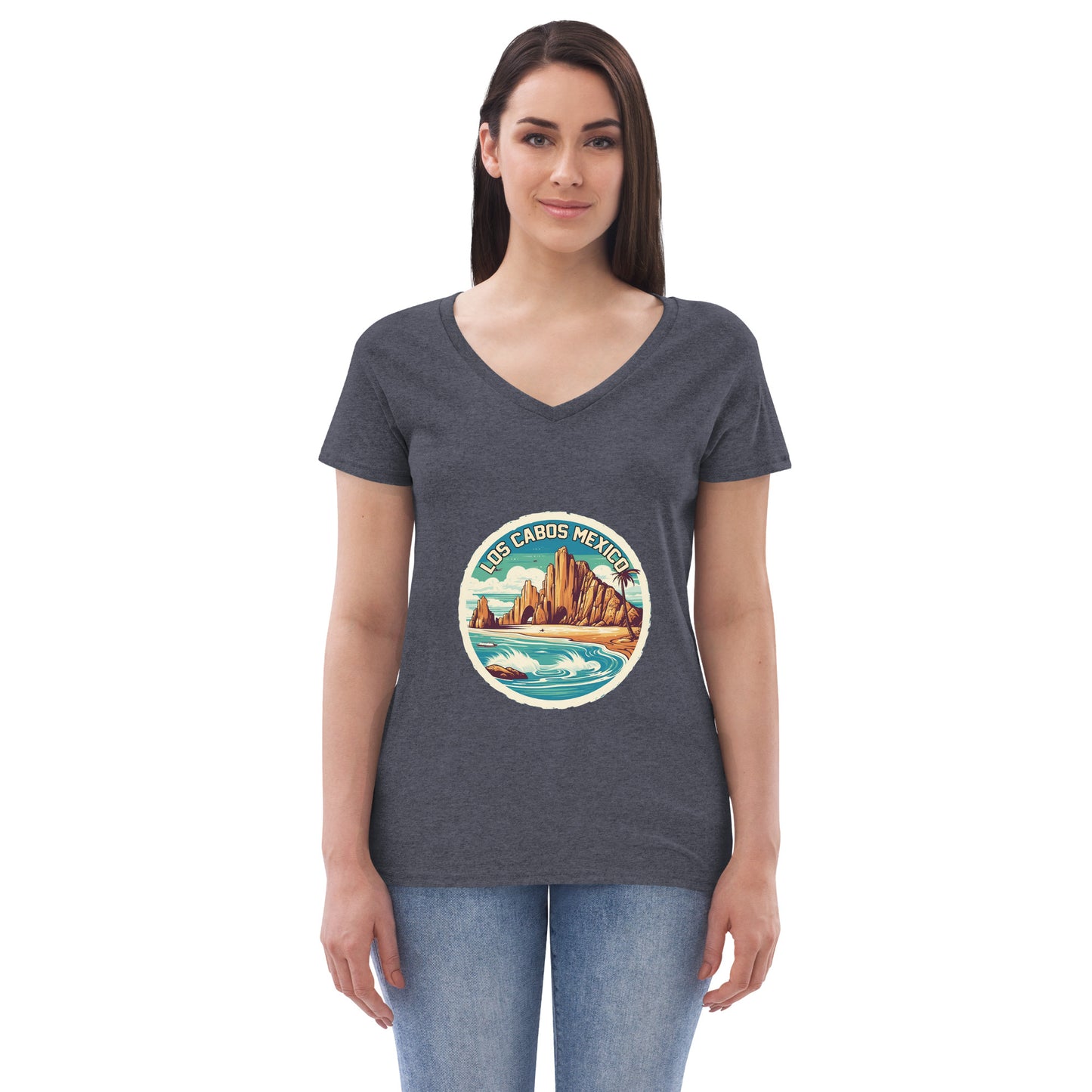 Los Cabos Mexico Souvenir Women’s recycled v-neck t-shirt