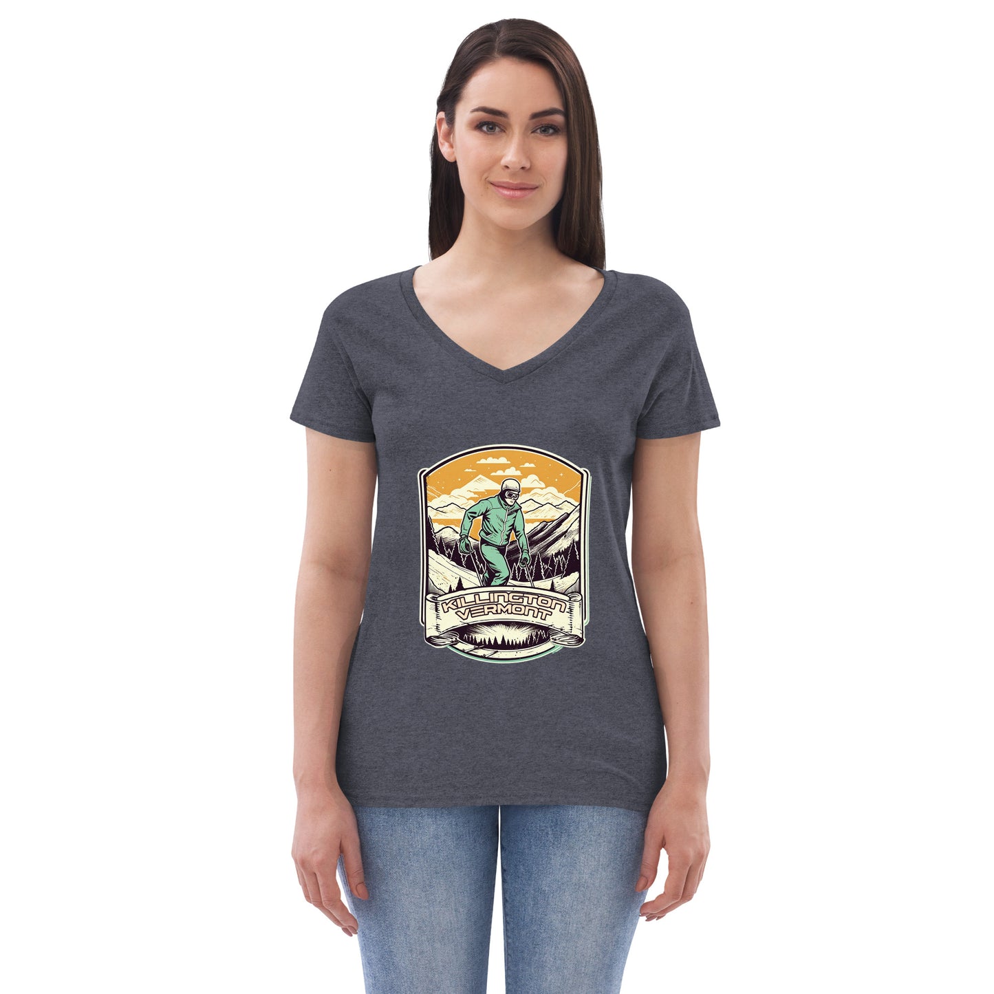 Killington Vermont Souvenir Women’s recycled v-neck t-shirt