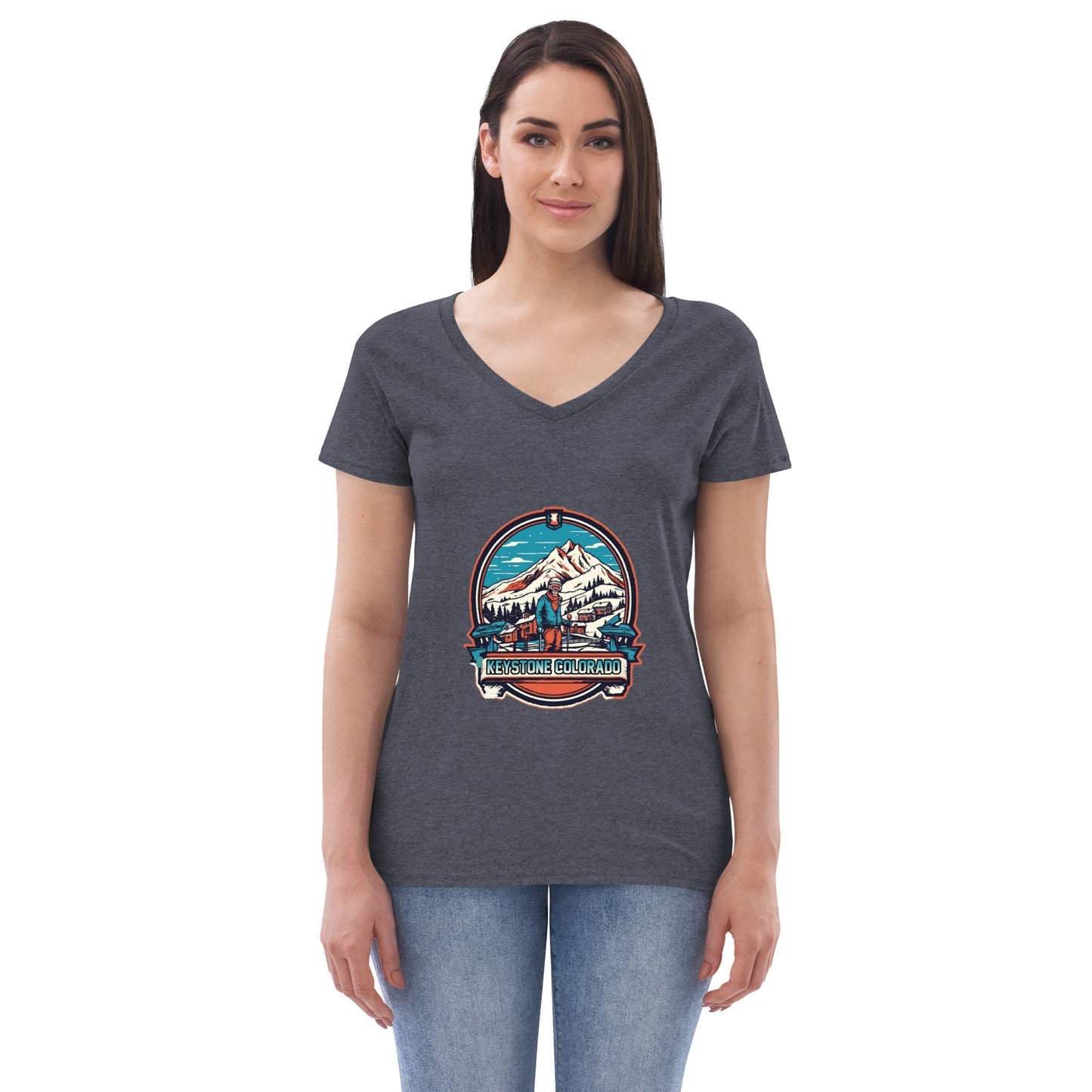 Keystone Colorado Souvenir Women’s recycled v-neck t-shirt