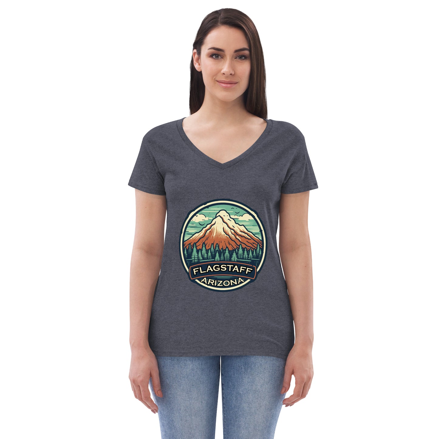 Flagstaff Arizona Souvenir Women’s recycled v-neck t-shirt