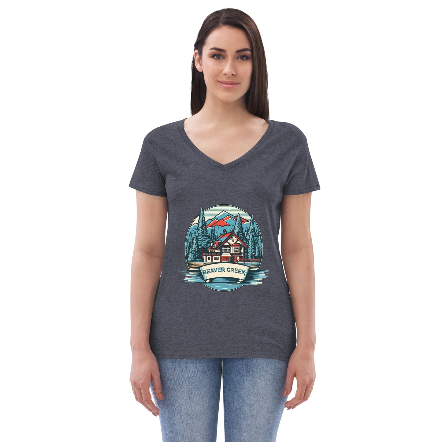 Beaver Creek Colorado Souvenir Women’s recycled v-neck t-shirt