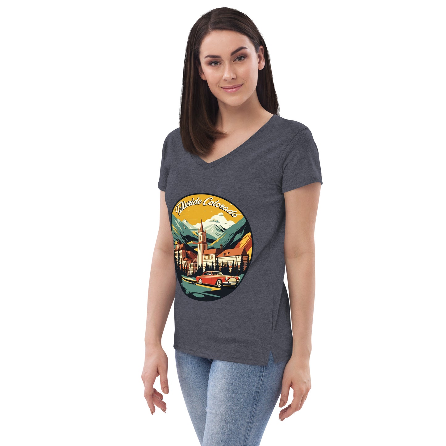 Telluride Colorado Souvenir Women’s recycled v-neck t-shirt