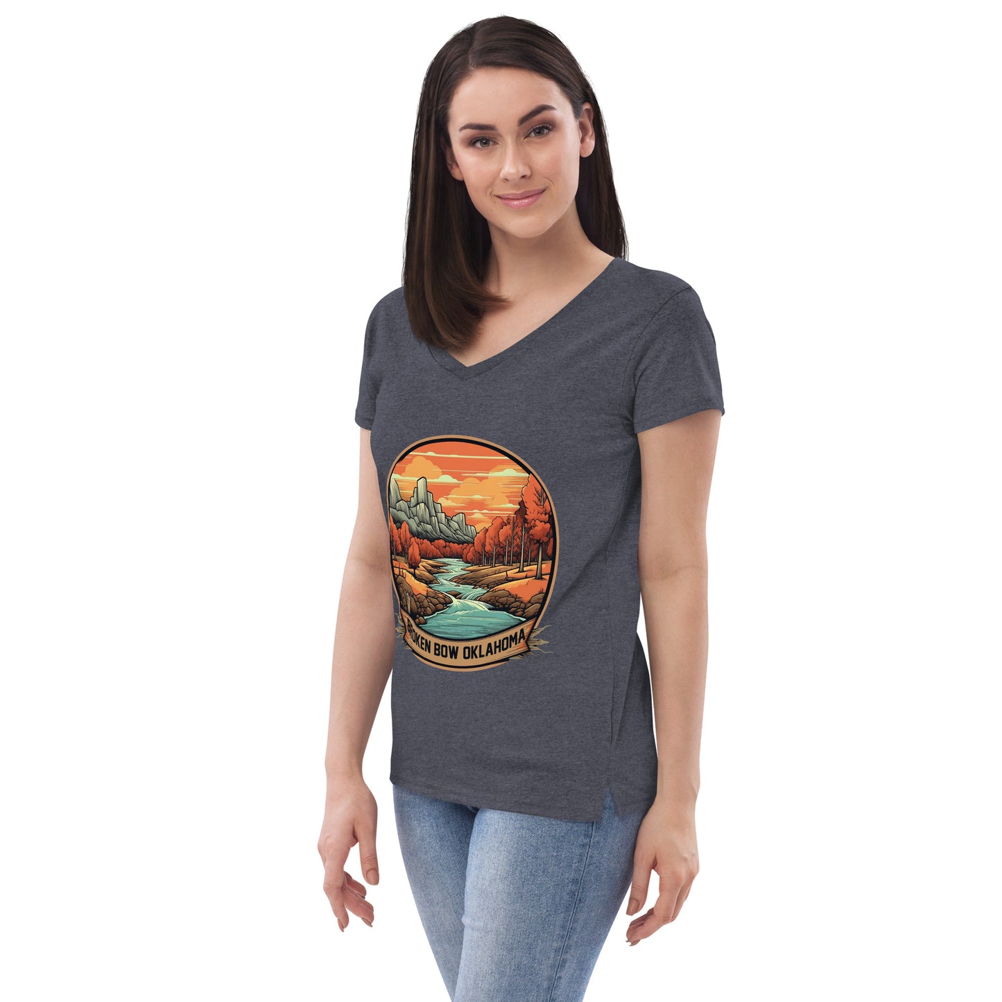 Broken Bow Oklahoma Souvenir Women’s recycled v-neck t-shirt