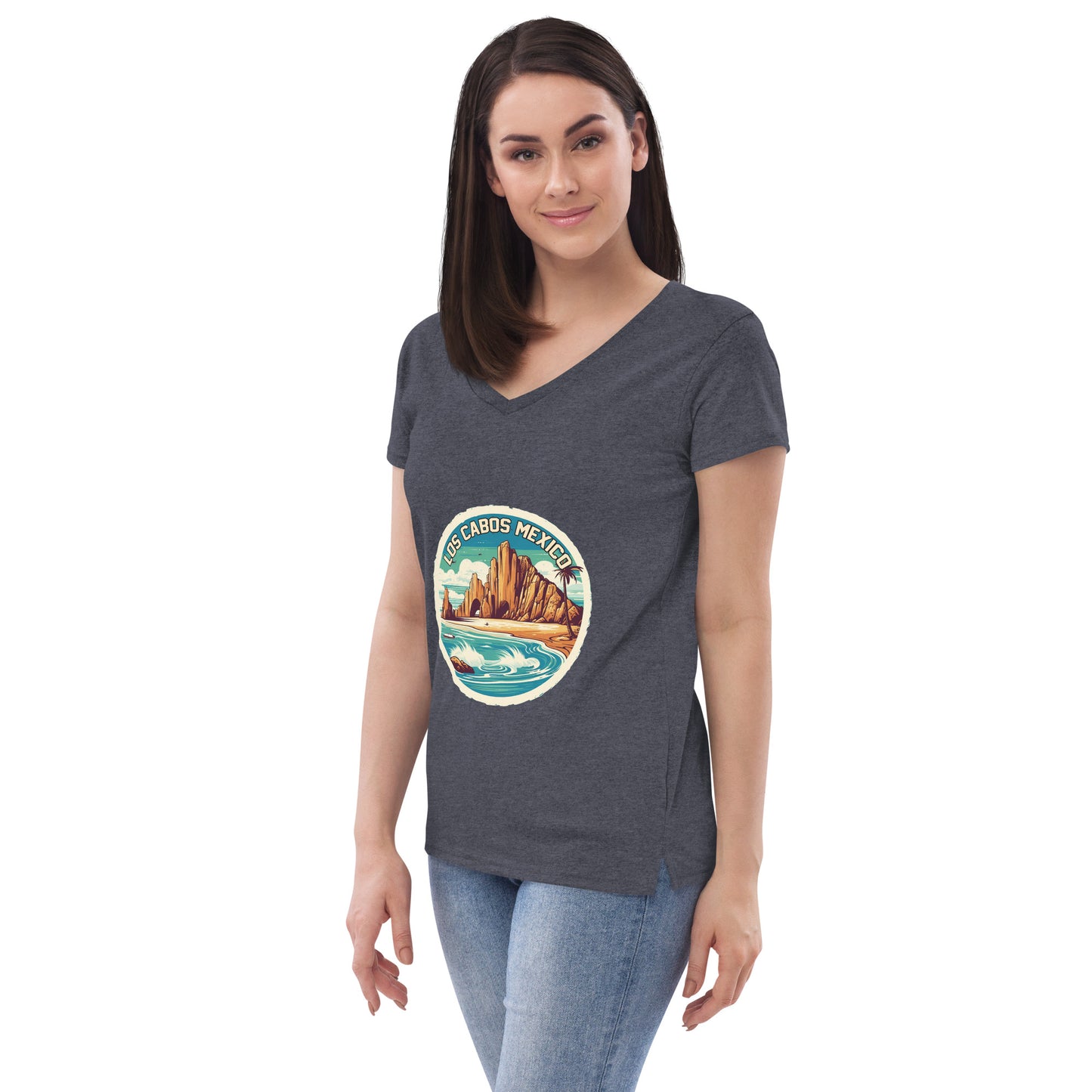 Los Cabos Mexico Souvenir Women’s recycled v-neck t-shirt