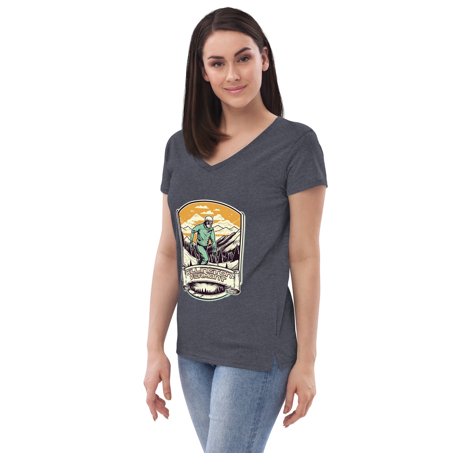 Killington Vermont Souvenir Women’s recycled v-neck t-shirt