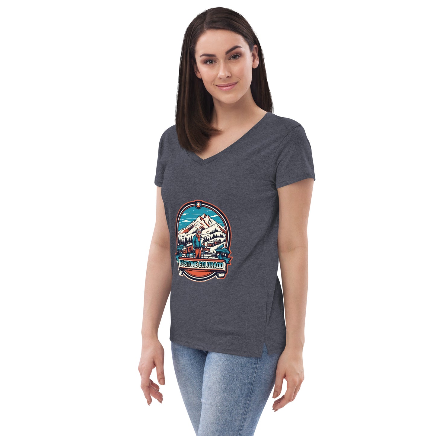 Keystone Colorado Souvenir Women’s recycled v-neck t-shirt