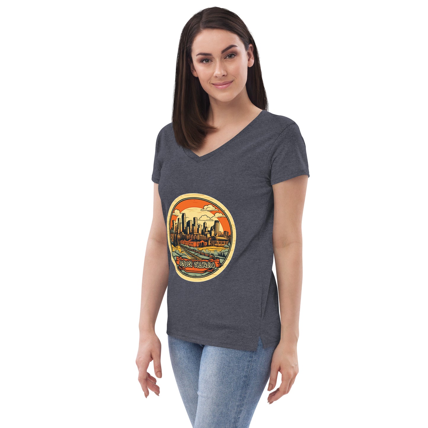 Denver Colorado Souvenir Women’s recycled v-neck t-shirt