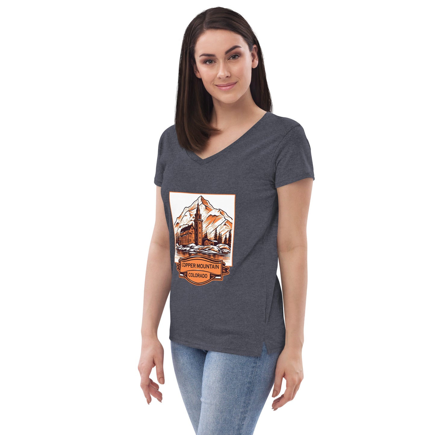 Copper Mountain Colorado Souvenir Women’s recycled v-neck t-shirt