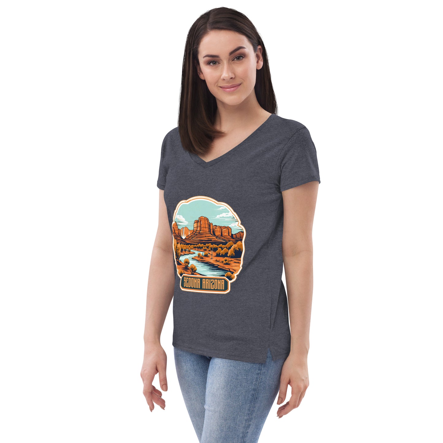 Sedona Arizona Souvenir Women’s recycled v-neck t-shirt