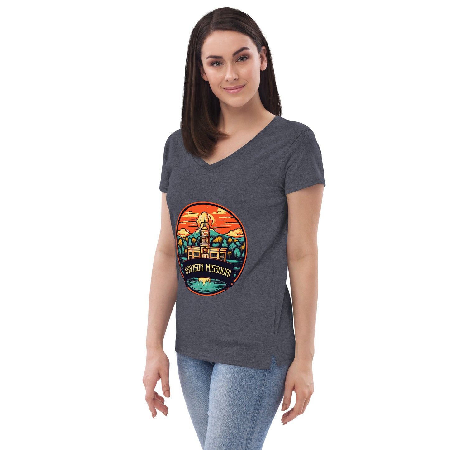 Branson Missouri Souvenir Women’s recycled v-neck t-shirt