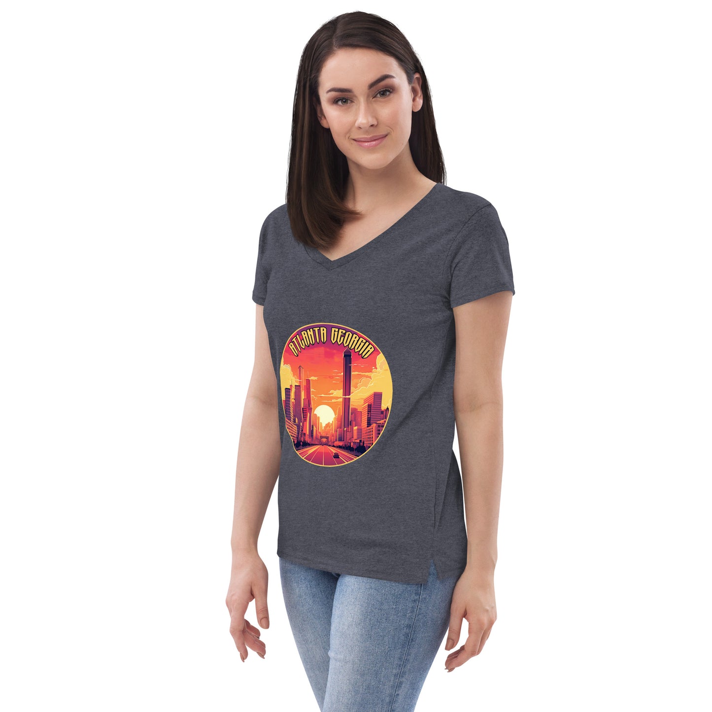 Atlanta Georgia Souvenir Women’s recycled v-neck t-shirt