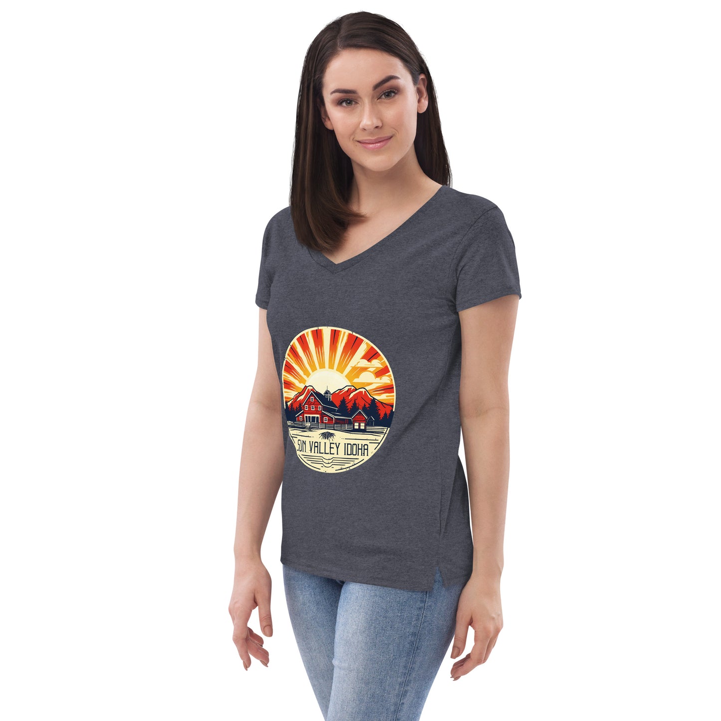 Sun Valley Idaho Souvenir Women’s recycled v-neck t-shirt