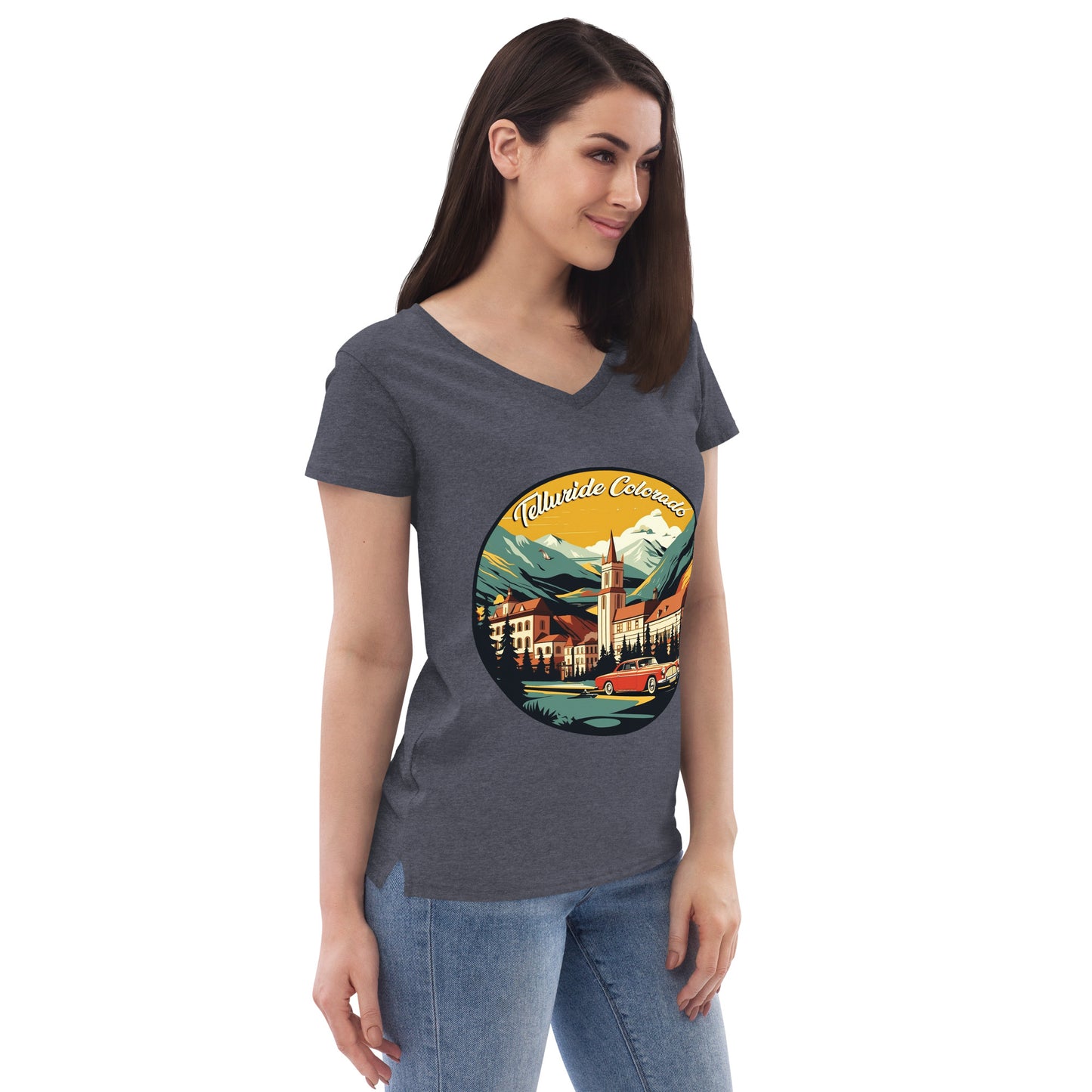 Telluride Colorado Souvenir Women’s recycled v-neck t-shirt