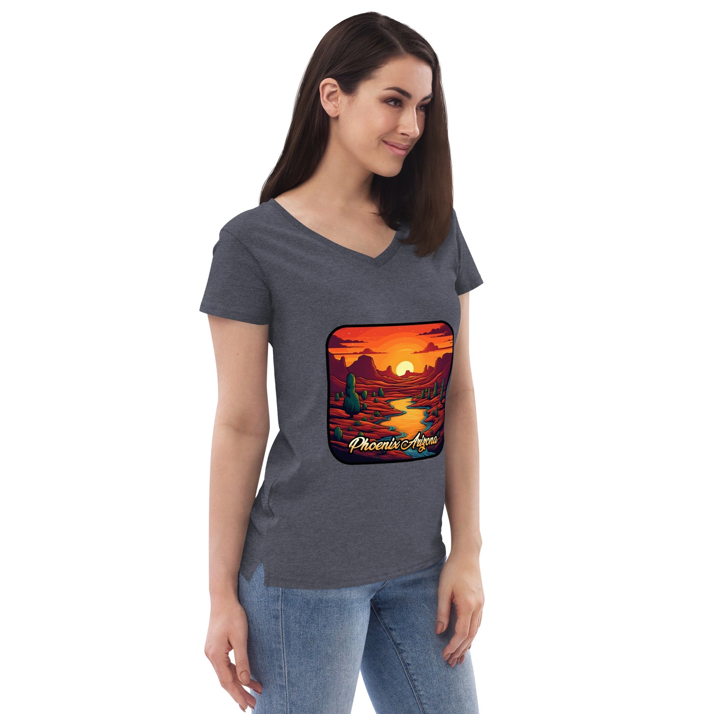 Phoenix Arizona Souvenir  Women’s recycled v-neck t-shirt