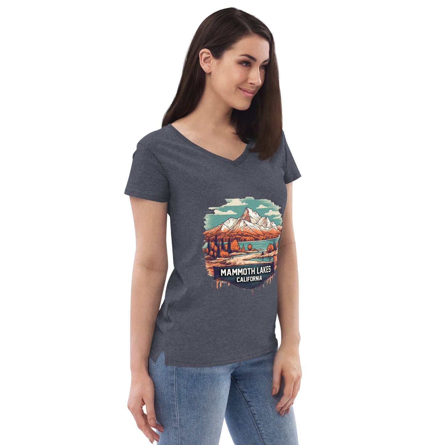 Mammoth Lakes California Souvenir Women’s recycled v-neck t-shirt