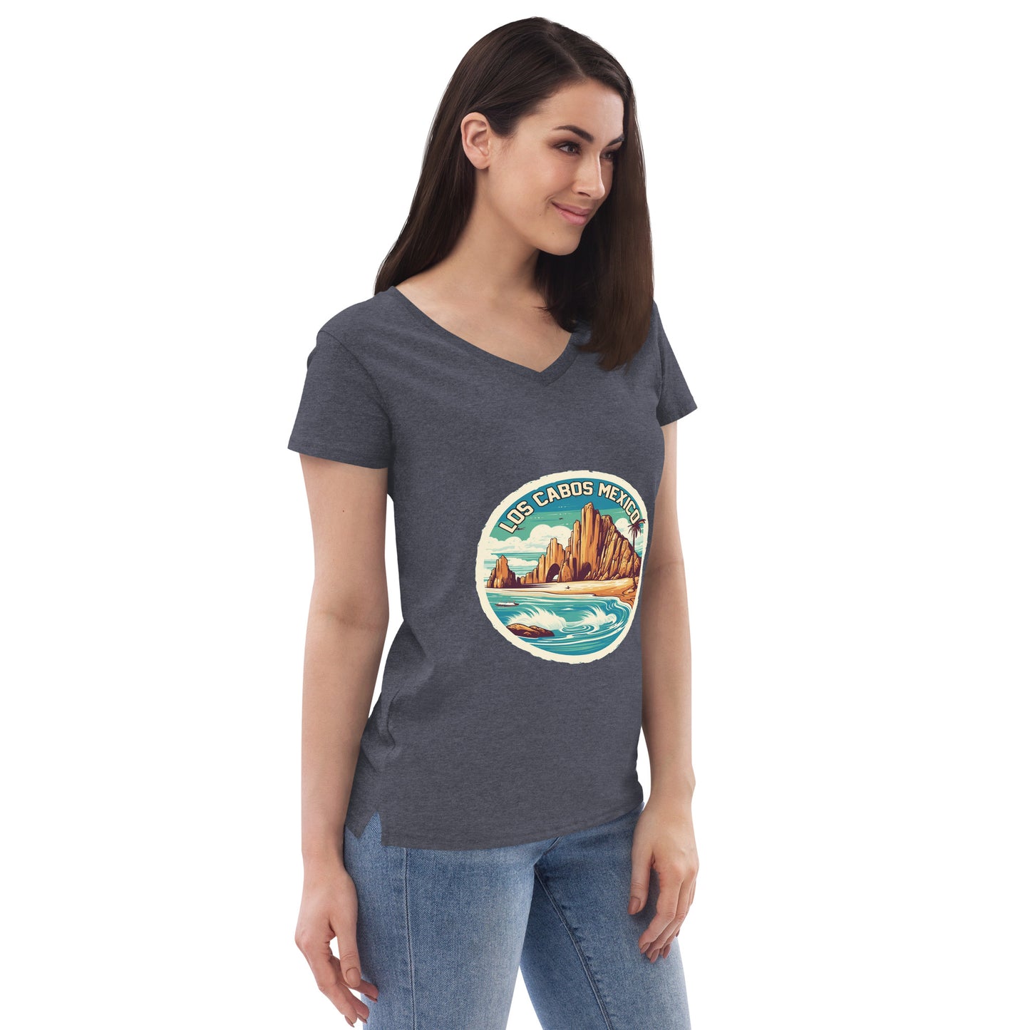 Los Cabos Mexico Souvenir Women’s recycled v-neck t-shirt