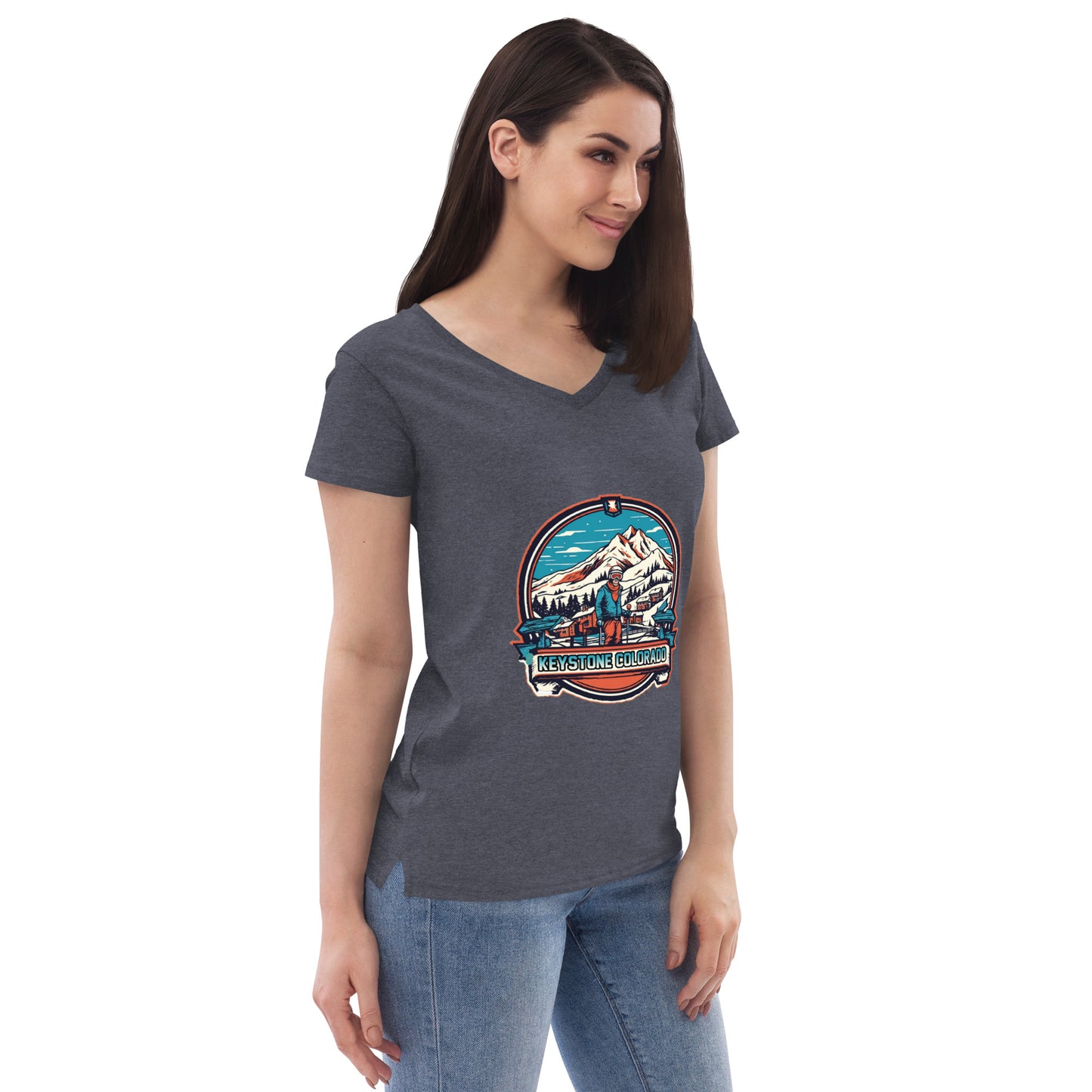 Keystone Colorado Souvenir Women’s recycled v-neck t-shirt