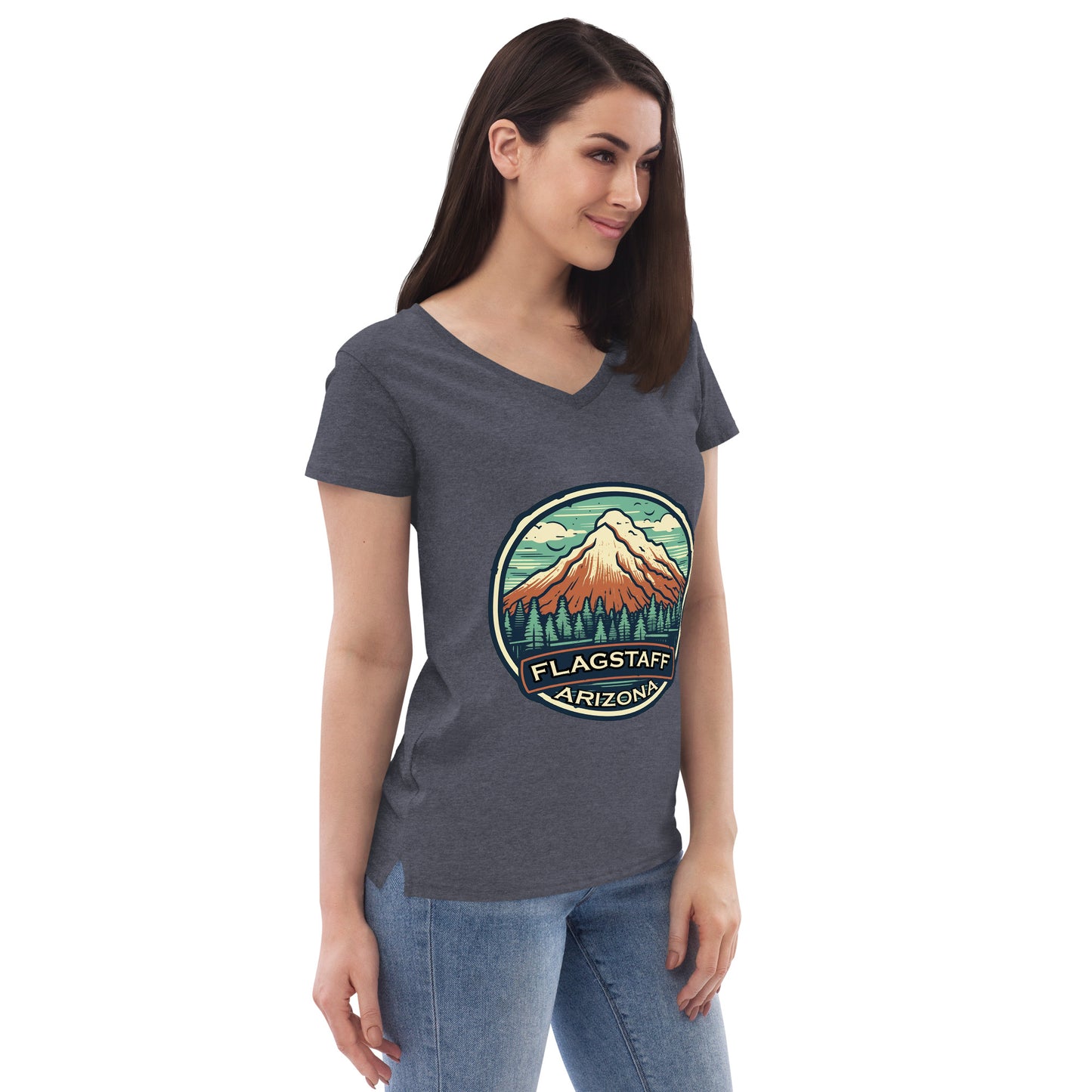 Flagstaff Arizona Souvenir Women’s recycled v-neck t-shirt