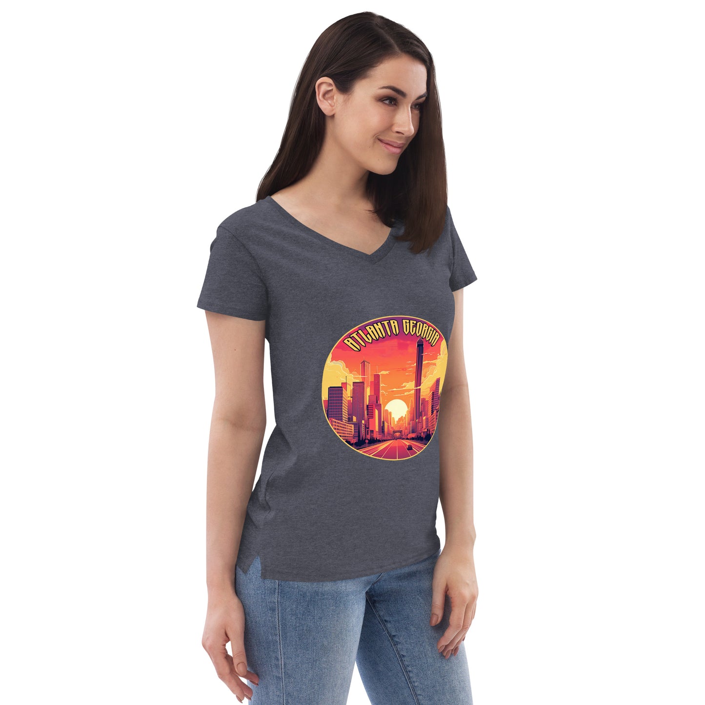 Atlanta Georgia Souvenir Women’s recycled v-neck t-shirt