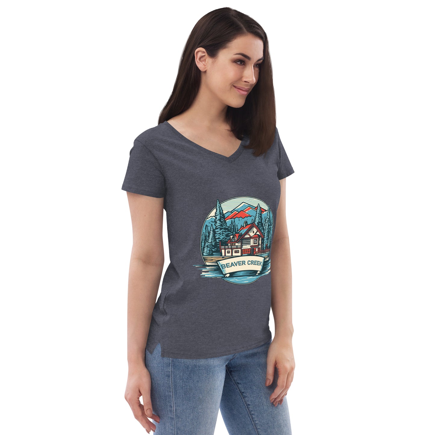 Beaver Creek Colorado Souvenir Women’s recycled v-neck t-shirt