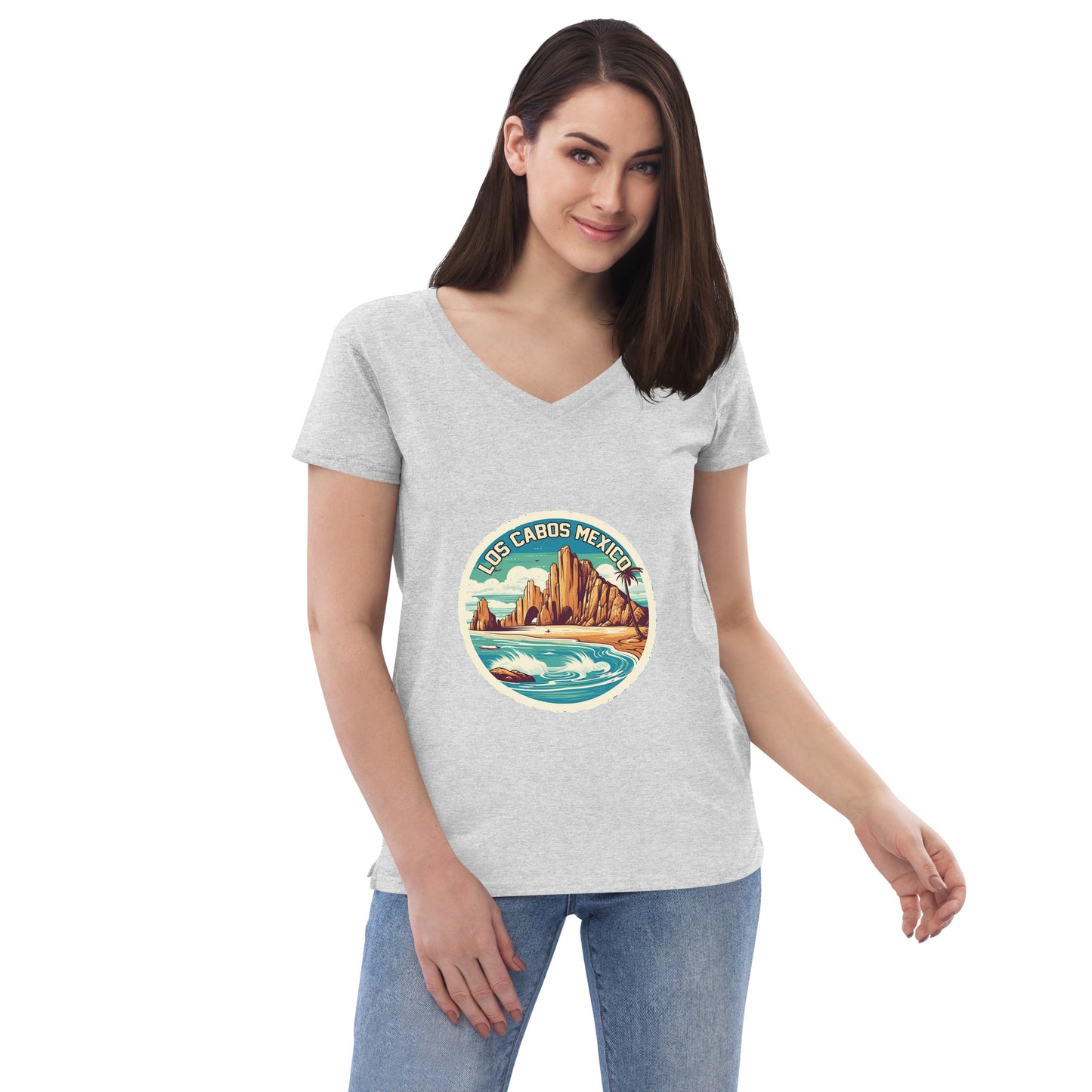 Los Cabos Mexico Souvenir Women’s recycled v-neck t-shirt