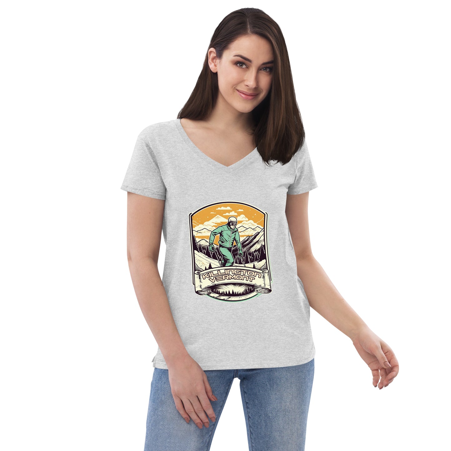 Killington Vermont Souvenir Women’s recycled v-neck t-shirt