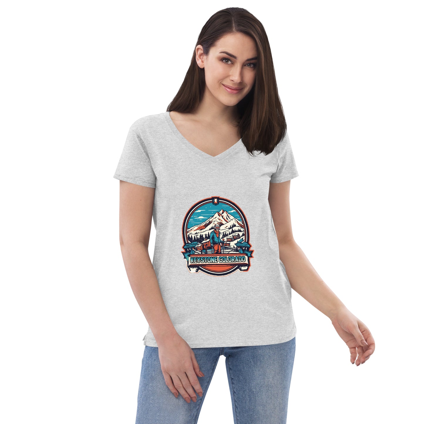 Keystone Colorado Souvenir Women’s recycled v-neck t-shirt