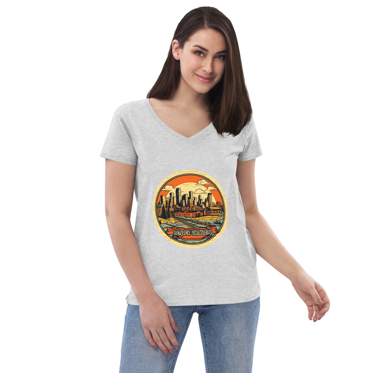 Denver Colorado Souvenir Women’s recycled v-neck t-shirt