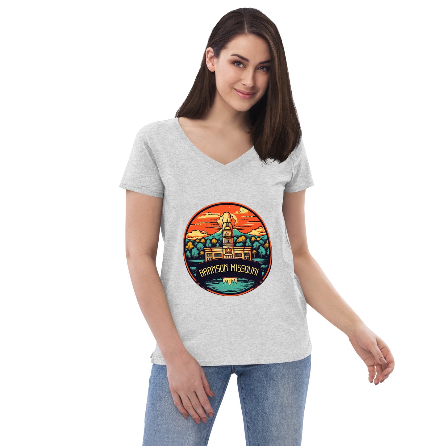 Branson Missouri Souvenir Women’s recycled v-neck t-shirt