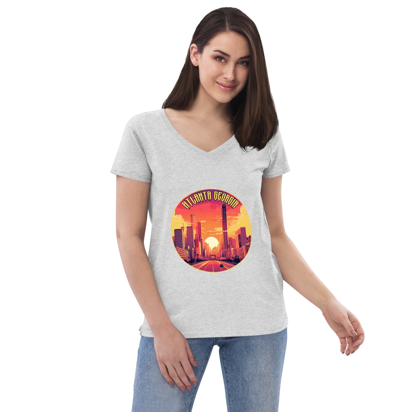 Atlanta Georgia Souvenir Women’s recycled v-neck t-shirt