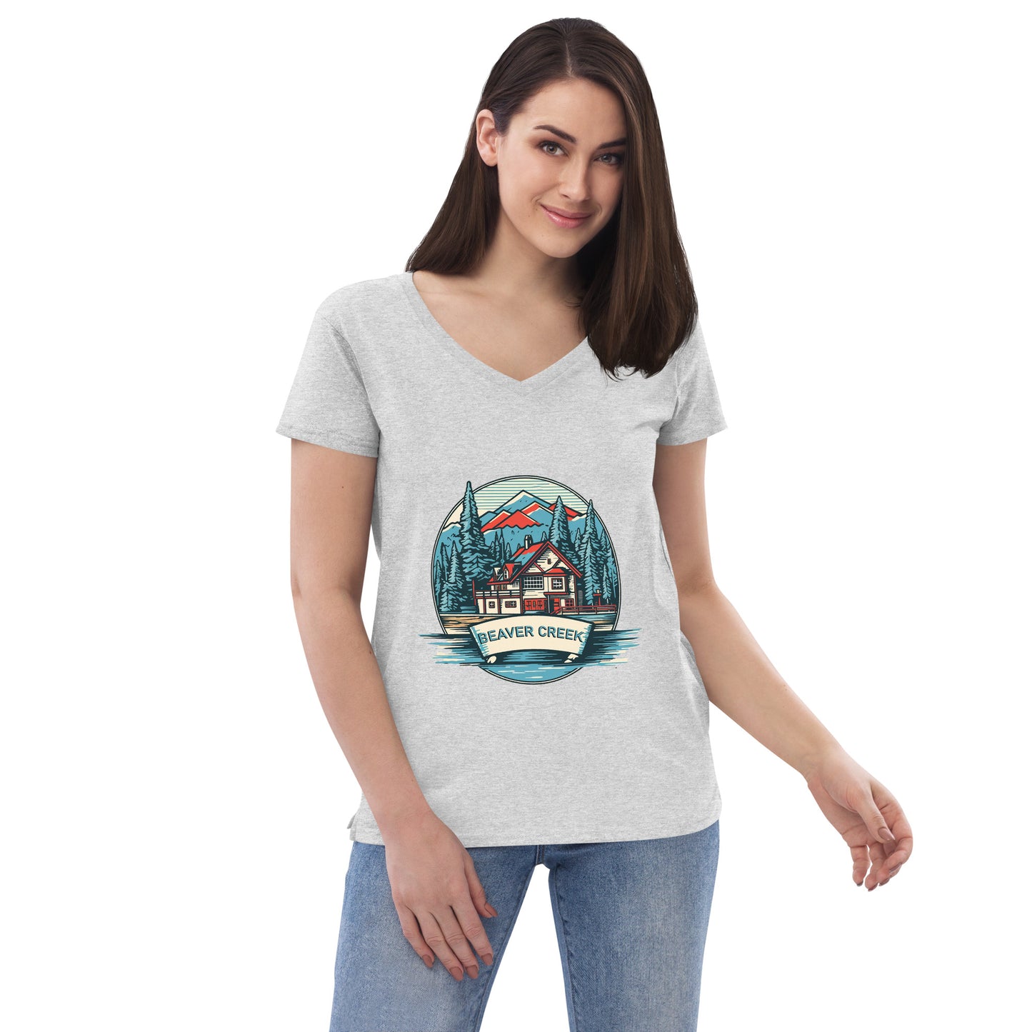 Beaver Creek Colorado Souvenir Women’s recycled v-neck t-shirt