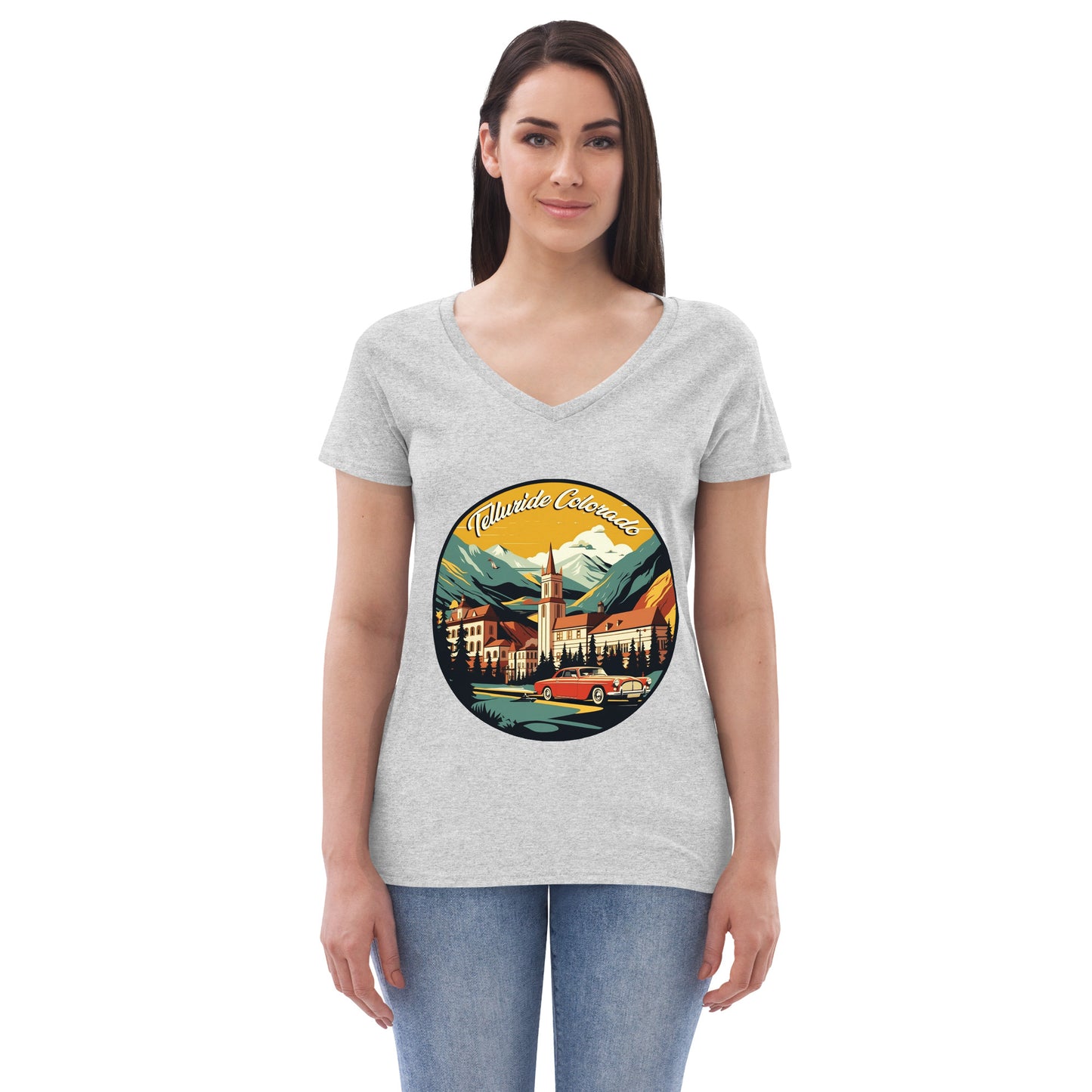 Telluride Colorado Souvenir Women’s recycled v-neck t-shirt