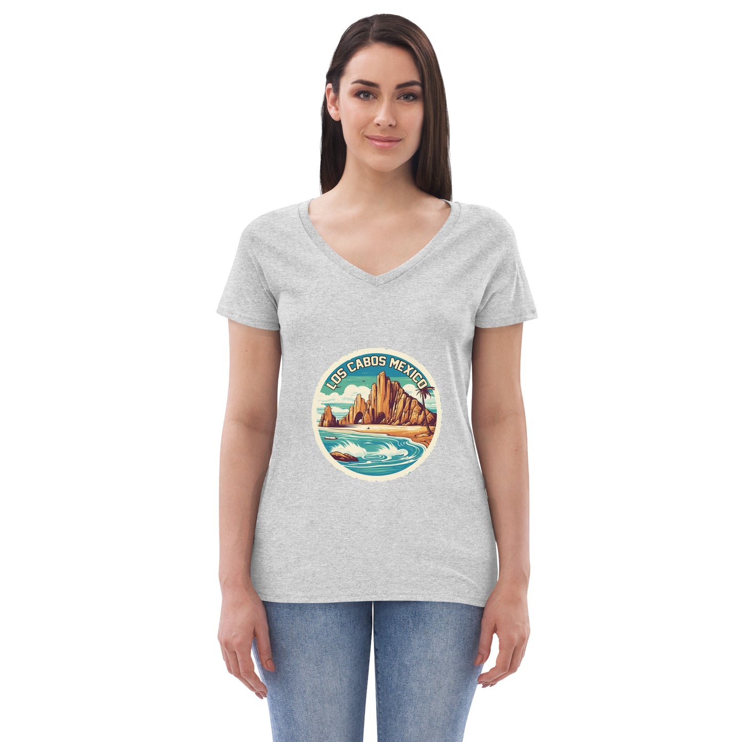 Los Cabos Mexico Souvenir Women’s recycled v-neck t-shirt