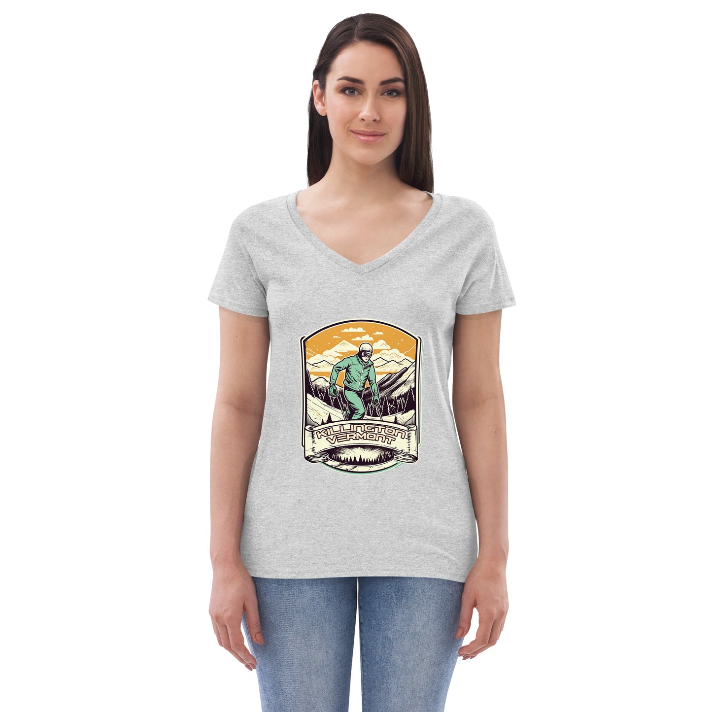 Killington Vermont Souvenir Women’s recycled v-neck t-shirt