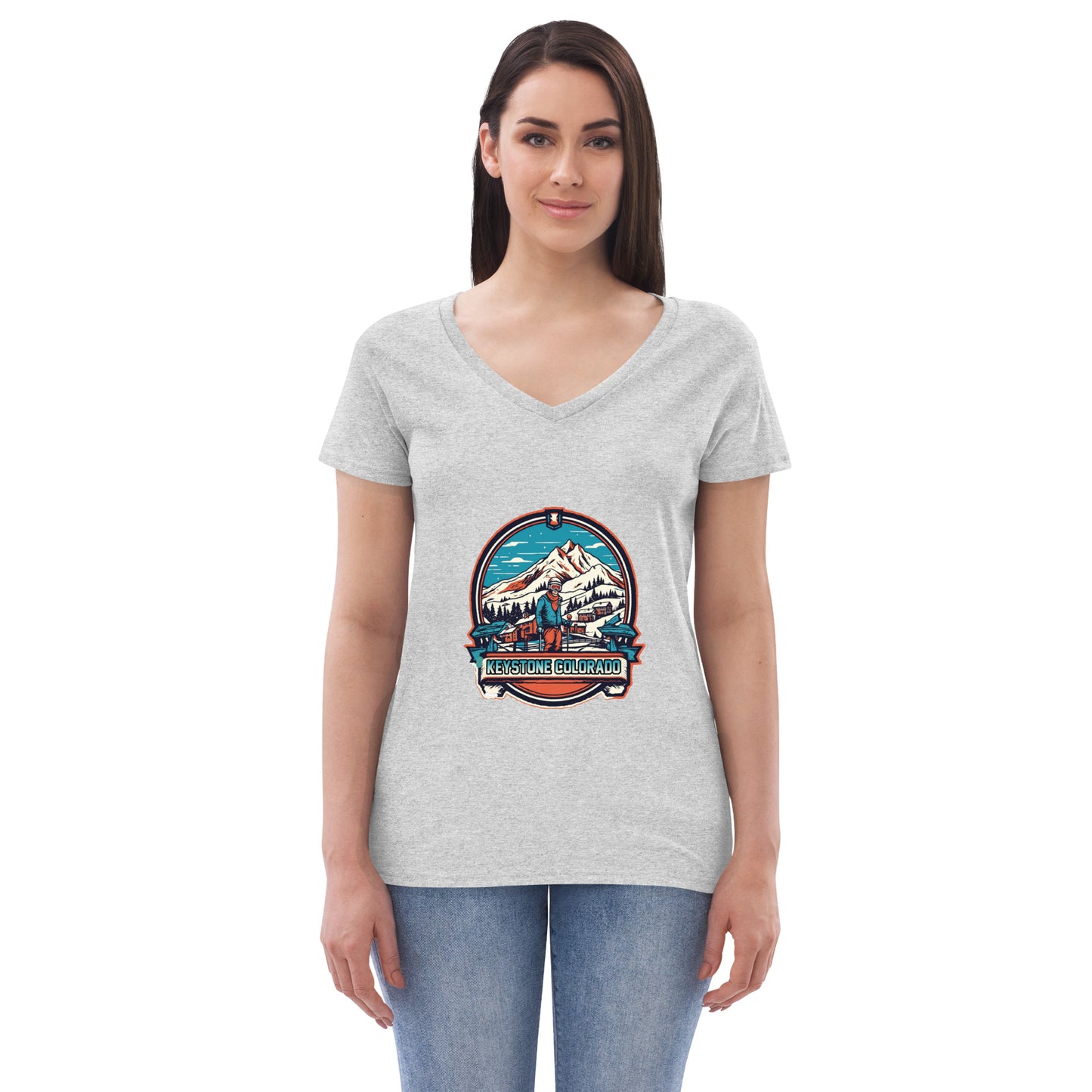 Keystone Colorado Souvenir Women’s recycled v-neck t-shirt