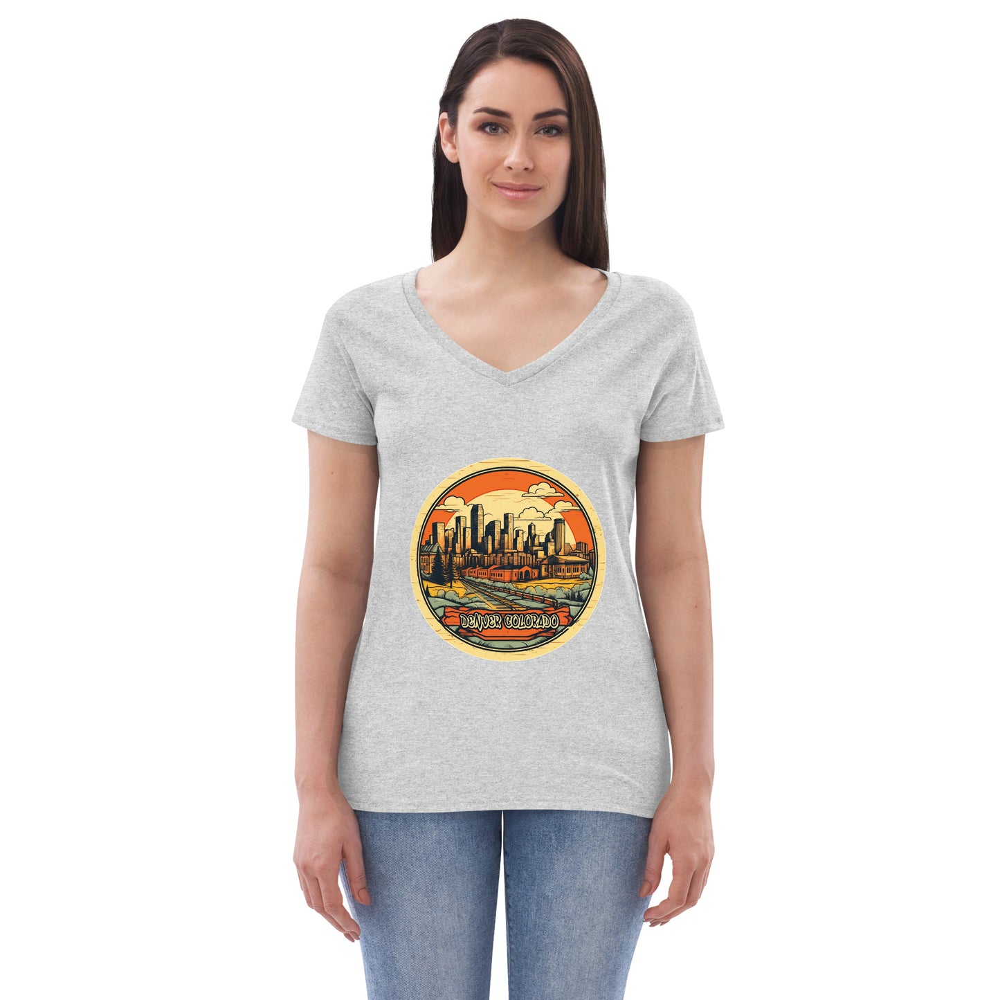 Denver Colorado Souvenir Women’s recycled v-neck t-shirt