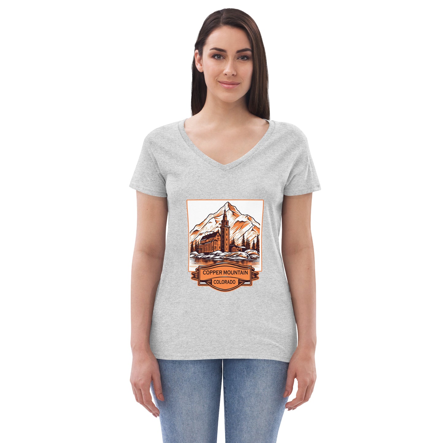 Copper Mountain Colorado Souvenir Women’s recycled v-neck t-shirt