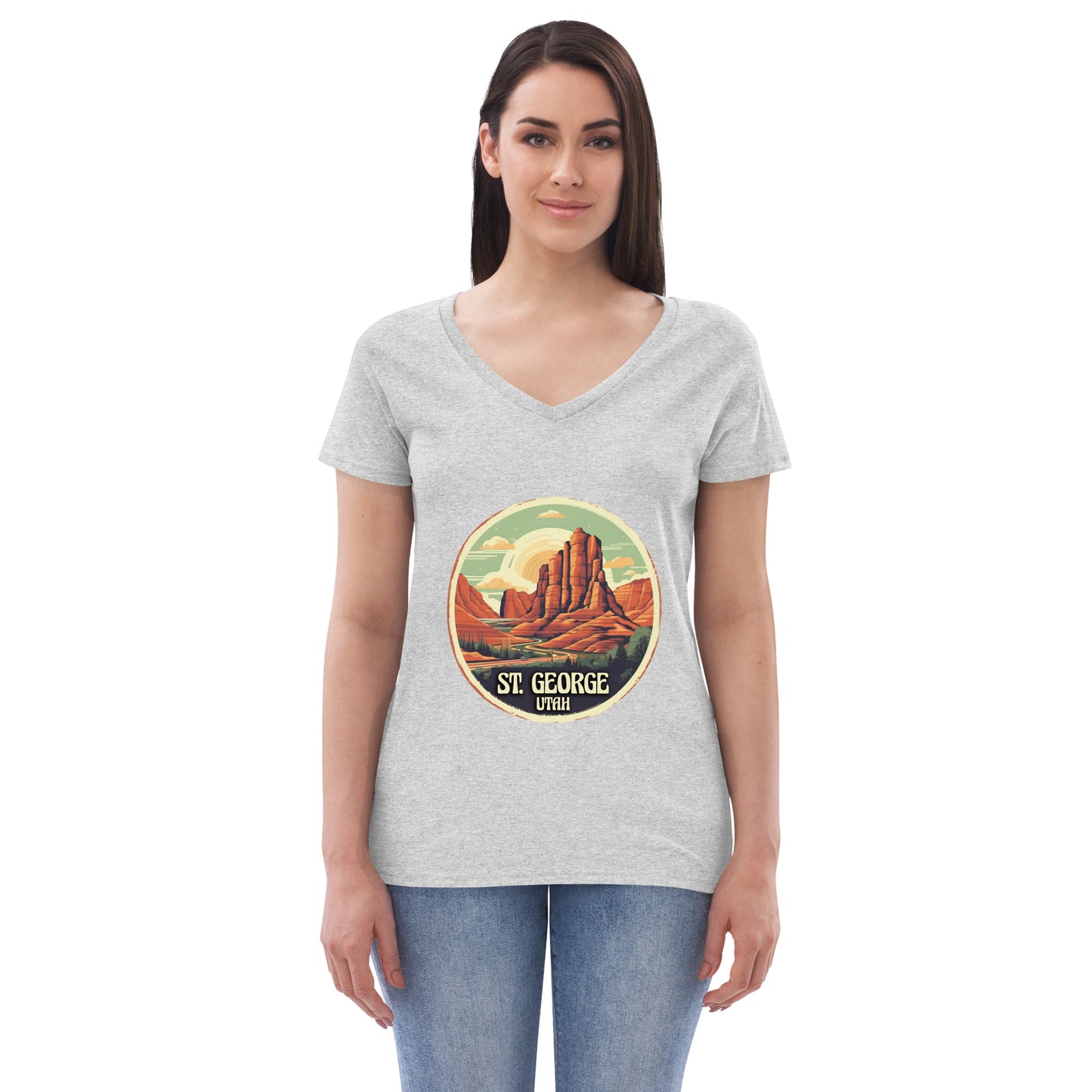 St. George Utah Souvenir Women’s recycled v-neck t-shirt