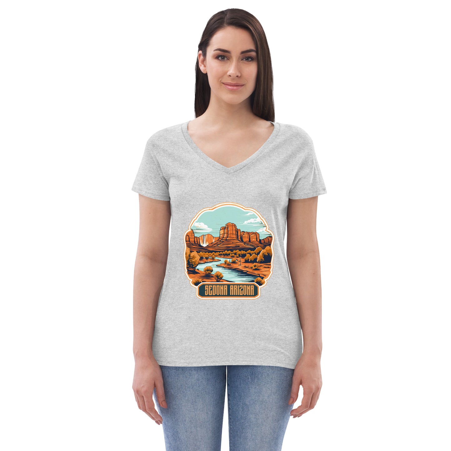 Sedona Arizona Souvenir Women’s recycled v-neck t-shirt