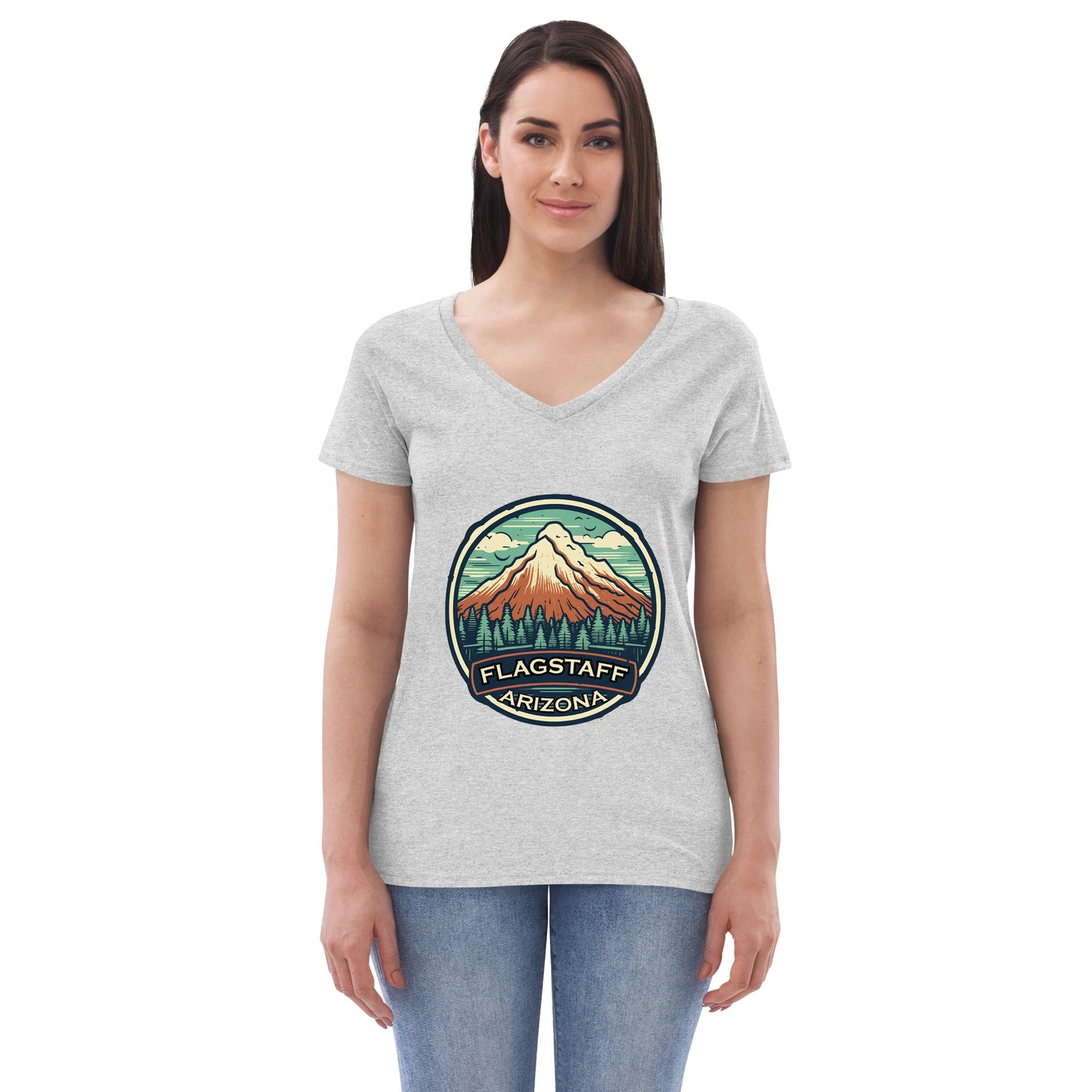 Flagstaff Arizona Souvenir Women’s recycled v-neck t-shirt