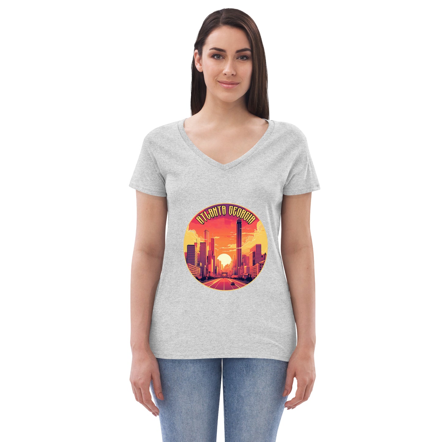 Atlanta Georgia Souvenir Women’s recycled v-neck t-shirt