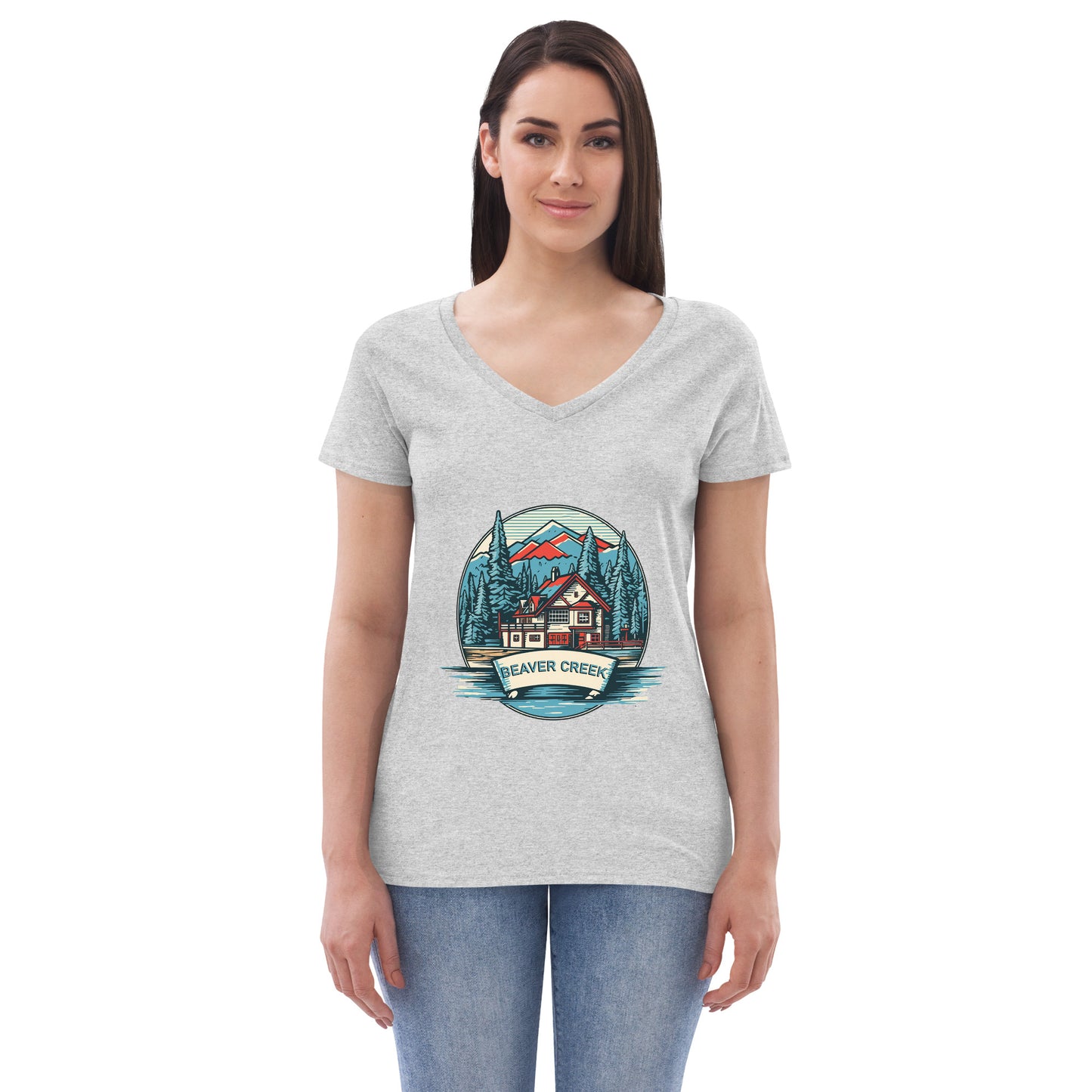 Beaver Creek Colorado Souvenir Women’s recycled v-neck t-shirt