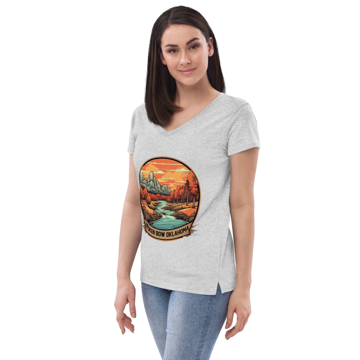 Broken Bow Oklahoma Souvenir Women’s recycled v-neck t-shirt