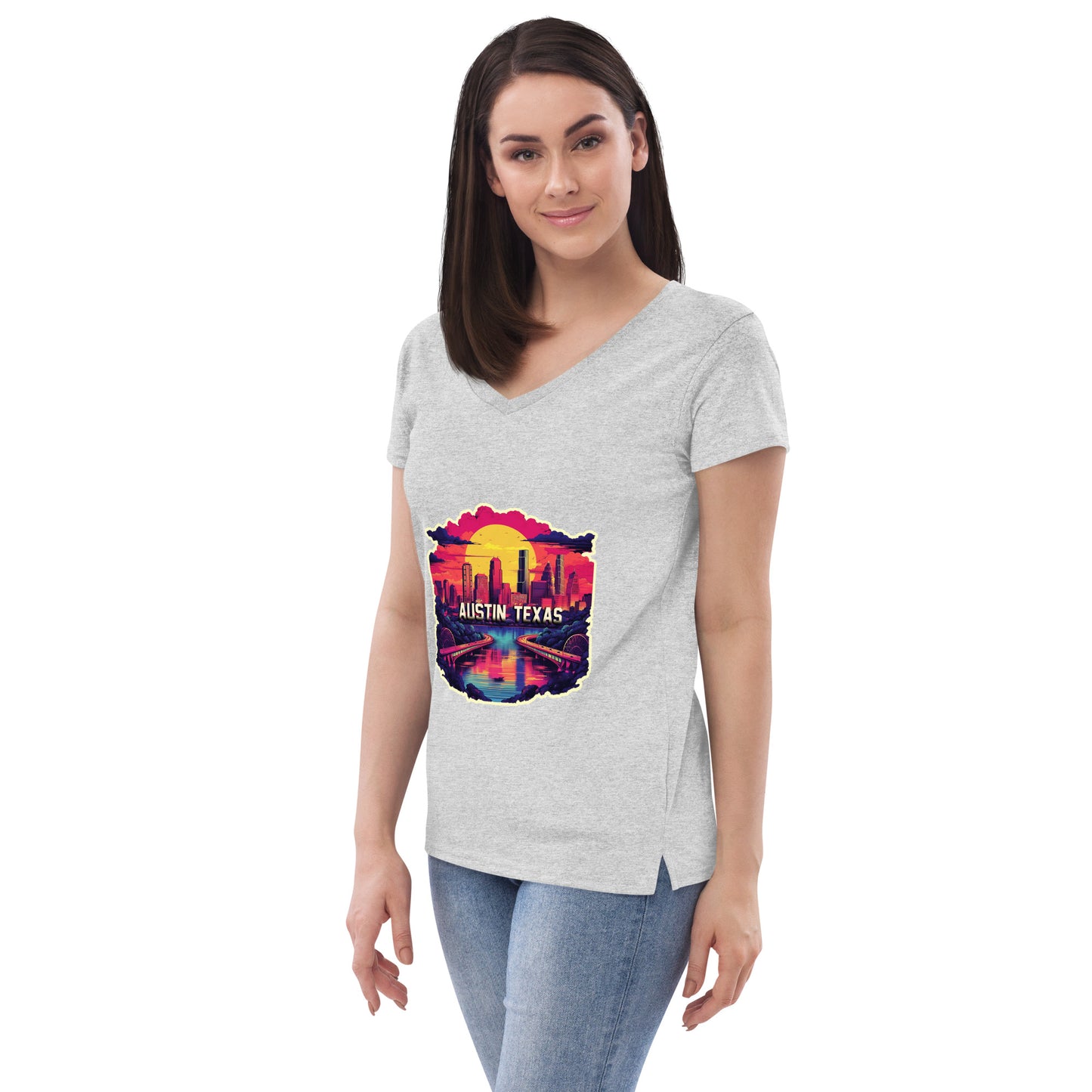 Austin Texas Souvenir Women’s recycled v-neck t-shirt