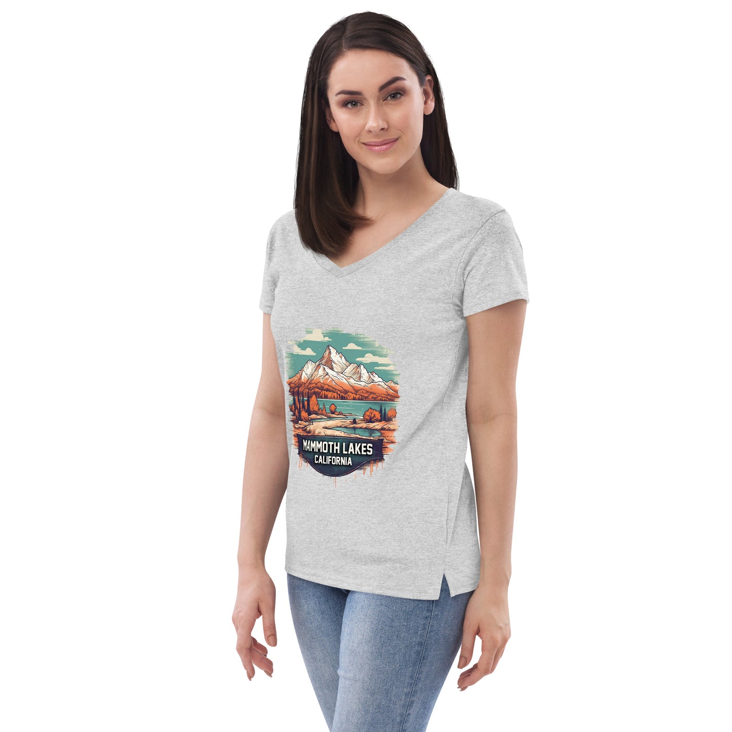 Mammoth Lakes California Souvenir Women’s recycled v-neck t-shirt