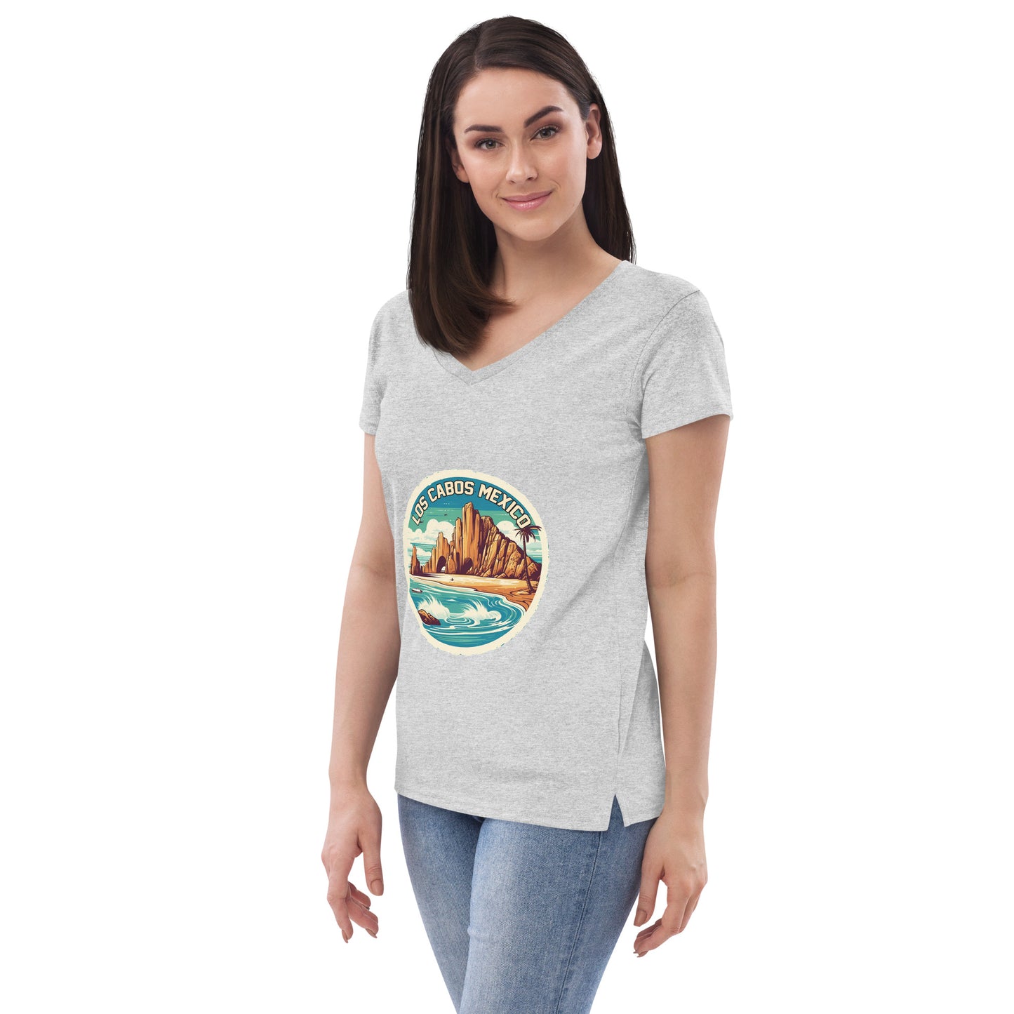 Los Cabos Mexico Souvenir Women’s recycled v-neck t-shirt