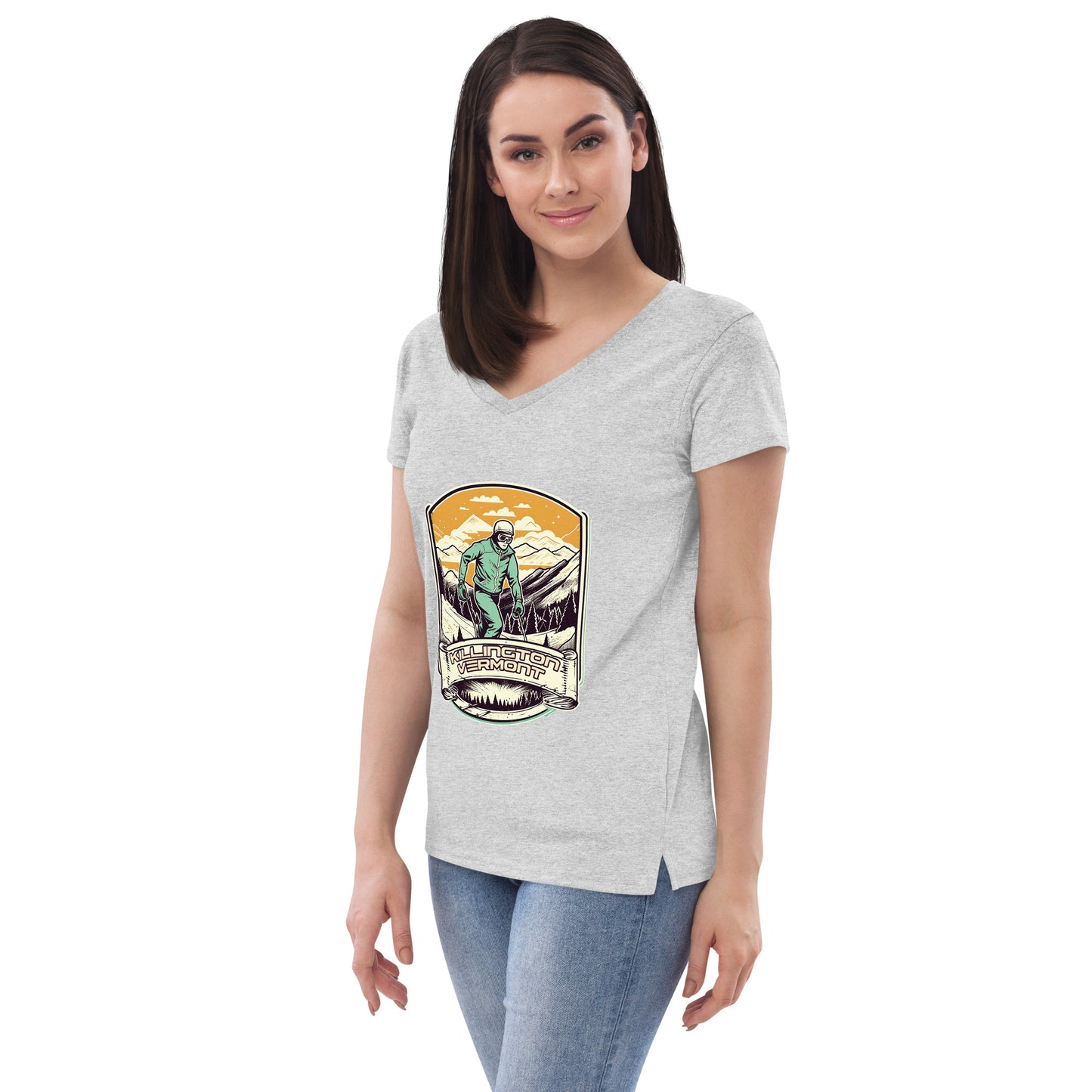 Killington Vermont Souvenir Women’s recycled v-neck t-shirt