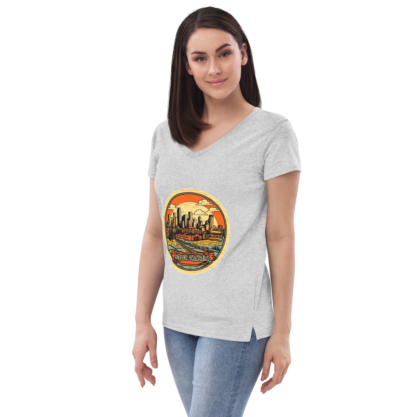 Denver Colorado Souvenir Women’s recycled v-neck t-shirt