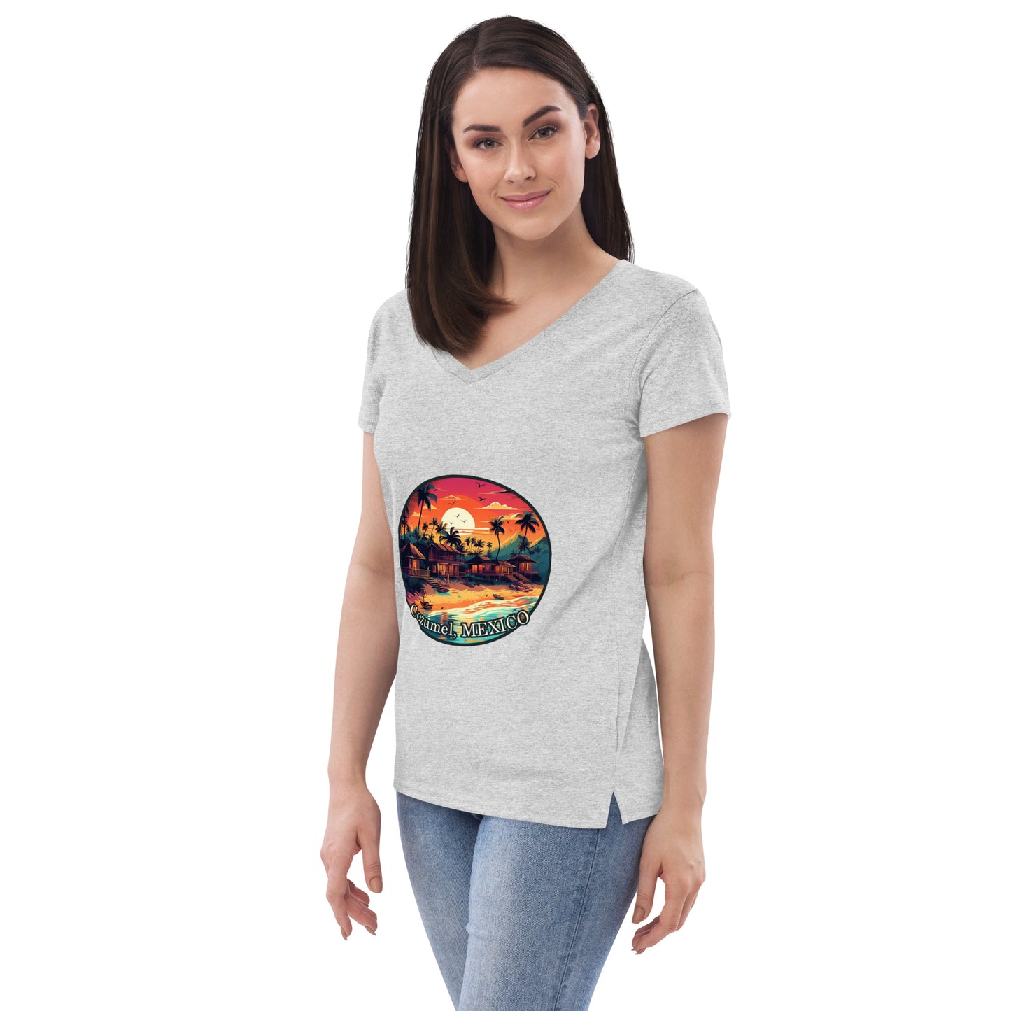 Cozumel MEXICO Souvenir Women’s recycled v-neck t-shirt